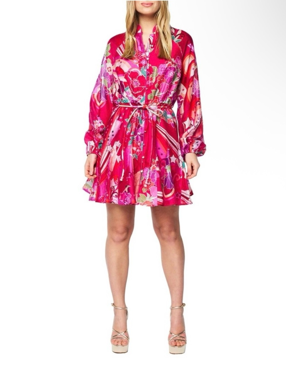 Ciebon Nylah Dress in Pink Celestial Floral Size Medium Fairycore NWT